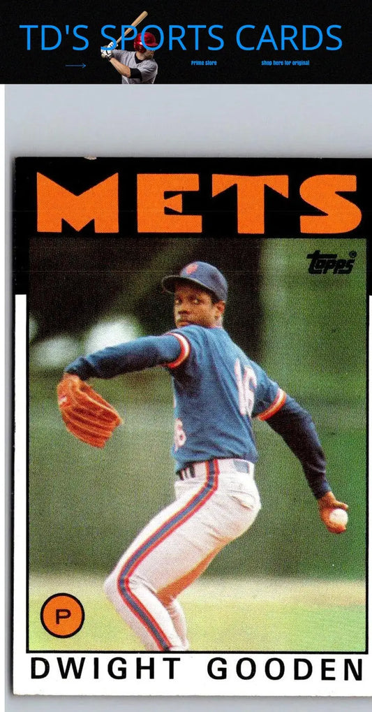 1985 Topps Dwight Gooden baseball card featuring iconic rookie card for collectors