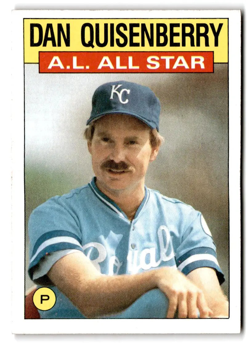 1986 Topps #722 Dan Quisenberry baseball card for trading card collectors