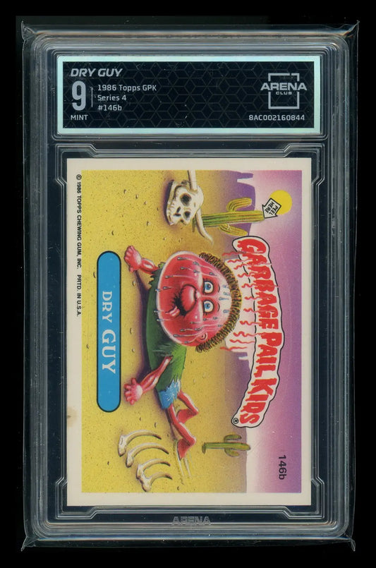 1986 Topps Garbage Pail Kids Dry Guy trading card, kids dry guy collectible item