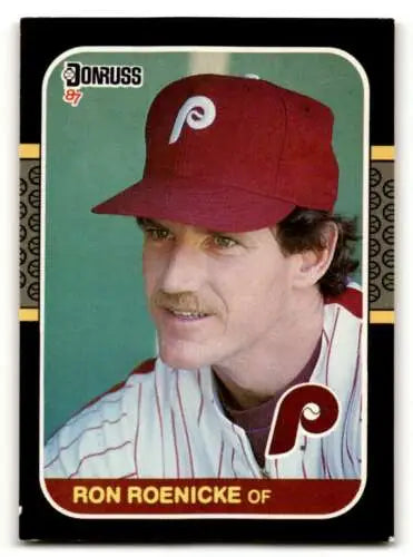 Original gloss Ron Roenicke Philadelphia Phillies baseball card from 1987 Donruss