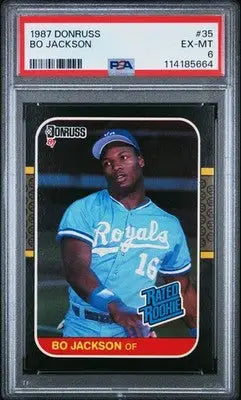 Graded Donruss Bo Jackson baseball card 1987 Donruss Bo Jackson PSA 6