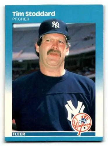 Tim Stoddard 1987 Fleer #116 New York Yankees Baseball Card original gloss quality
