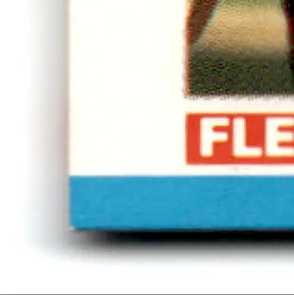 Corner of a Chicago White Sox Fleer Baseball trading card featuring a blue border