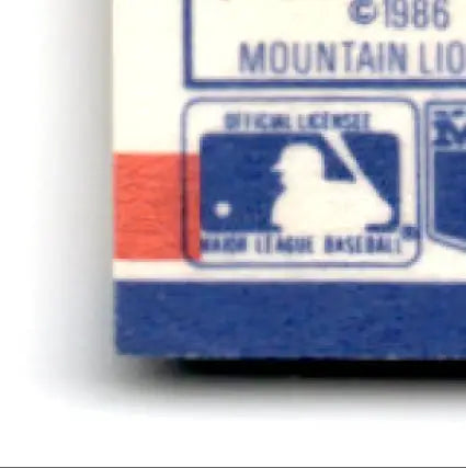 Baseball card featuring MLB logo from 1987 Fleer Baseball Chicago White Sox Bill Dawley