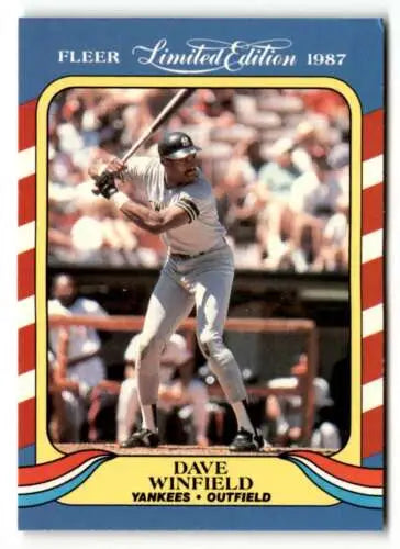 1987 Fleer Limited Edition #42 Dave Winfield baseball card featuring original gloss