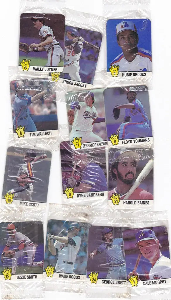 Vintage baseball trading cards in 1987 Hostess Superstar lot featuring Ozzie, Brett, Boggs