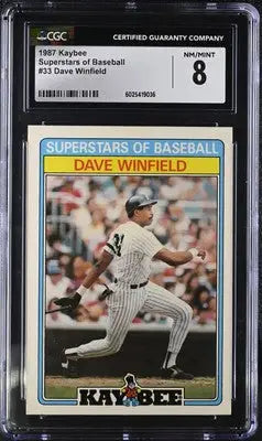 Graded Dave Winfield baseball card from 1987 Kaybee Dave Winfield Superstars of Baseball series