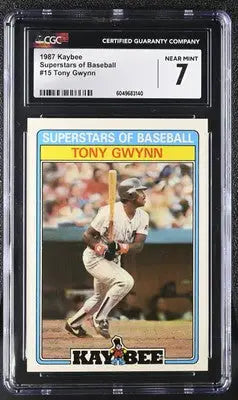 Graded Kaybee Tony Gwynn baseball card from 1987 Superstars of Baseball collection