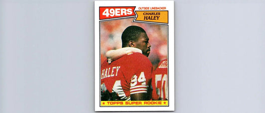 Charles Haley football card from 1987 Topps #125, a collectible trading card gem
