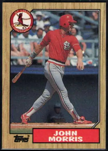 1987 Topps #211 John Morris NM-MT baseball card with original gloss from Cardinals