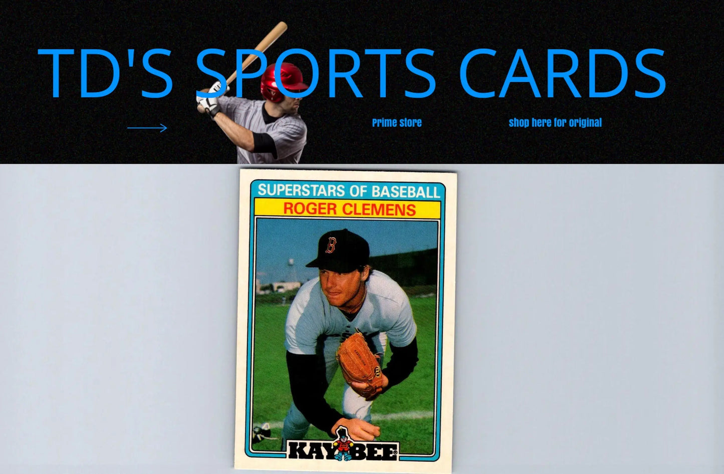 Roger Clemens baseball card from 1987 Topps Kay-Bee Superstars of Baseball
