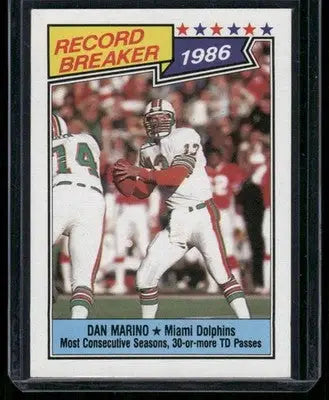 1987 Topps Record Breaker Dan Marino #6 Football - Trading Card