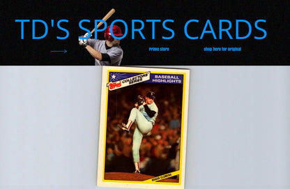 Baseball card featuring Roger Clemens from 1987 Topps Woolworth Baseball Highlights series