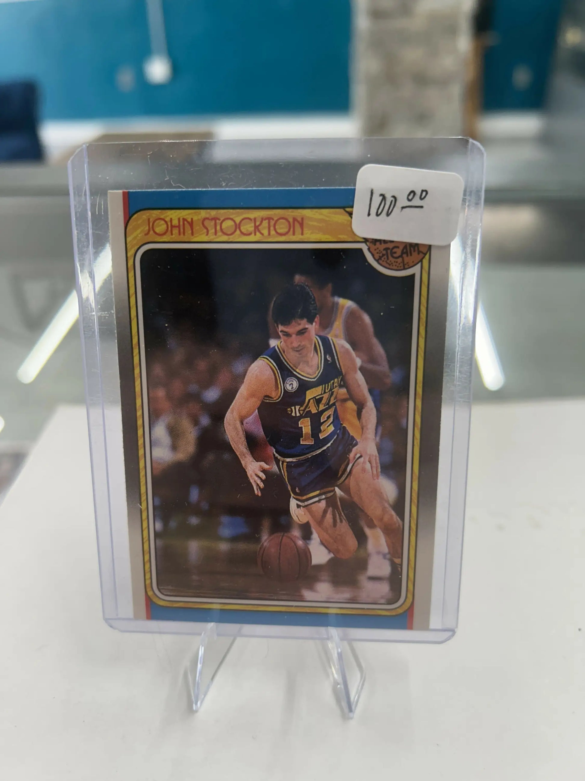 1988-89 Fleer John Stockton All-Star basketball card front view