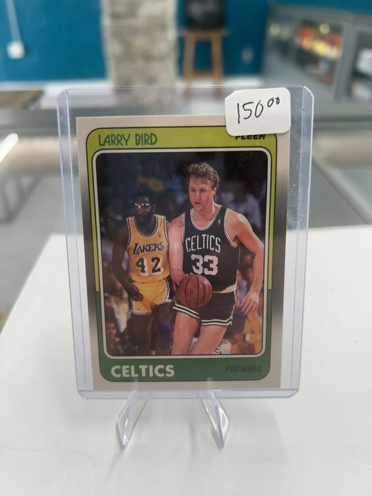 Larry Bird basketball trading card from 1988-89 Fleer Larry Bird collection