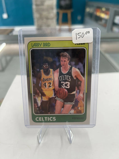 Larry Bird basketball trading card from 1988-89 Fleer Larry Bird collection