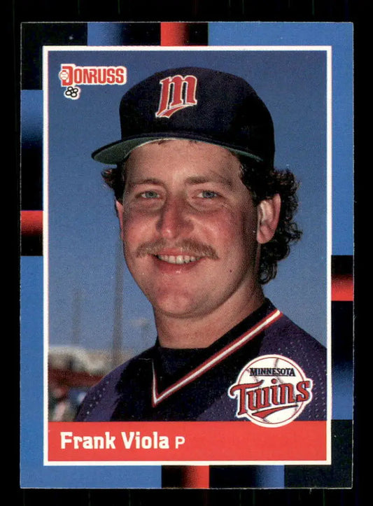 1988 Donruss Frank Viola baseball card showcasing Minnesota Twins pitcher