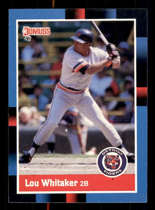 1988 Donruss baseball card of Lou Whitaker from the Detroit Tigers trading cards