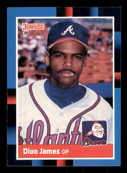 Atlanta Braves baseball card of Dion James in home uniform for trading cards collection