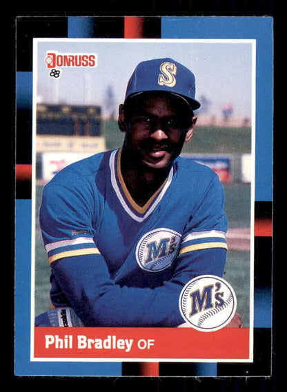 1988 Donruss #243 Phil Bradley Seattle Mariners Baseball Card for trading card collectors