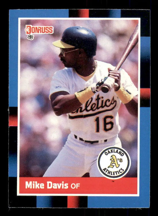 1988 Donruss #281 Mike Davis baseball card for Oakland Athletics trading cards