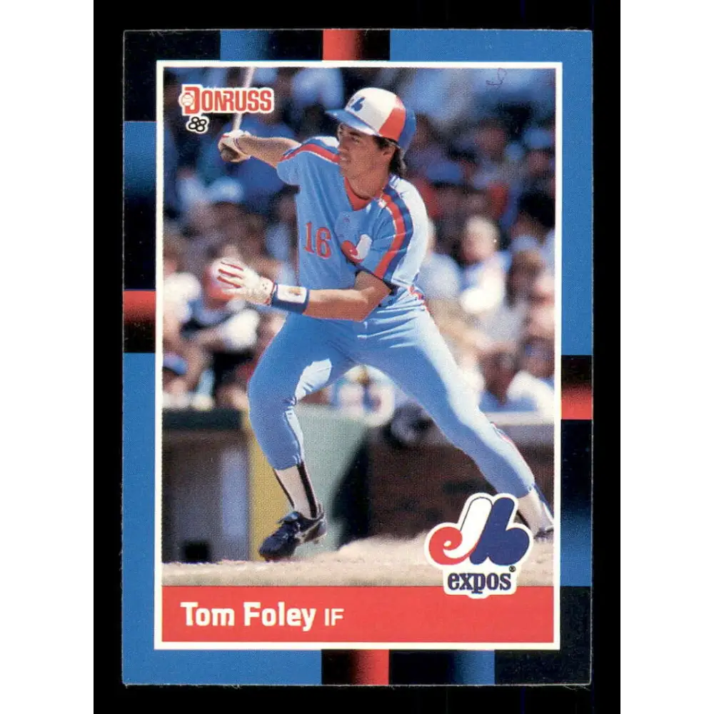 1988 Donruss #303 Tom Foley EX Montreal Expos Baseball Card