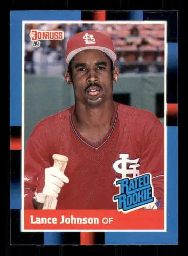 Lance Johnson baseball card 1988 Donruss #31 NM original gloss Cardinals rookie