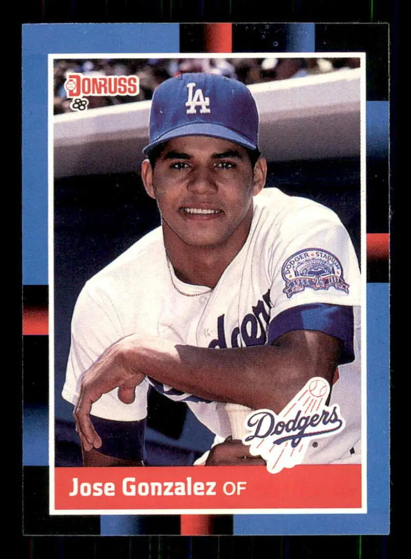 Los Angeles Dodgers 1988 Donruss #341 Jose Gonzalez Baseball Card for trading cards collectors
