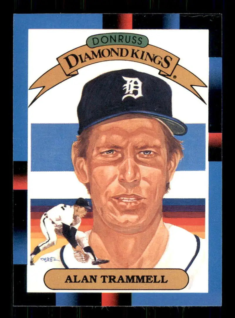 Baseball card of Alan Trammell from the Detroit Tigers 1988 Donruss Diamond Kings series
