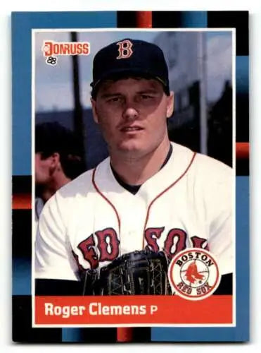 Roger Clemens Boston Red Sox baseball card with original gloss from 1988 Donruss