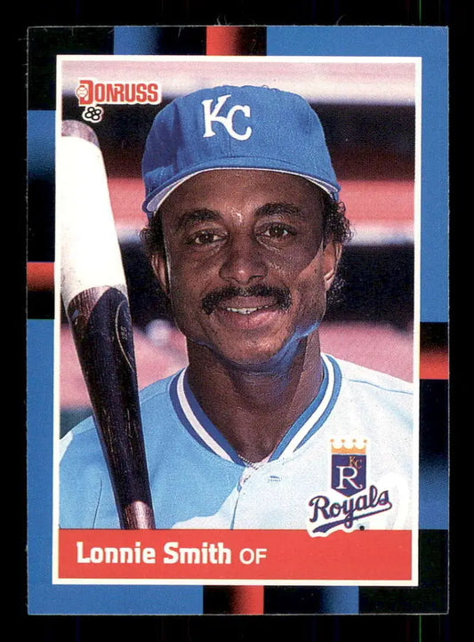 1988 Donruss Lonnie Smith Baseball Card featuring Kansas City Royals Outfielder
