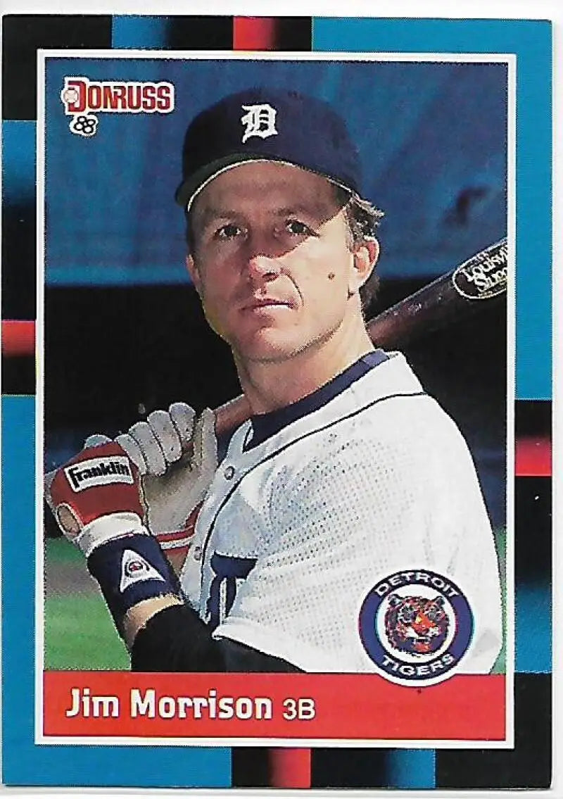 1988 Donruss baseball card of Jim Morrison, Detroit Tigers third baseman in home uniform