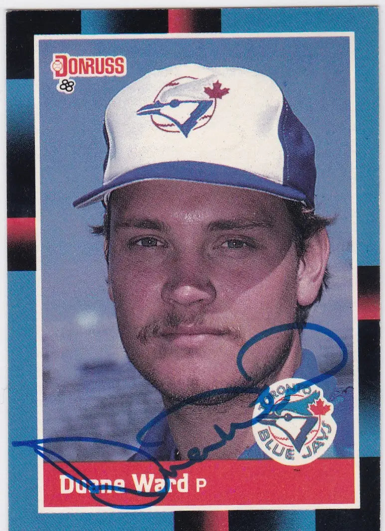 Baseball card of Duane Wade Auto featuring Toronto Blue Jays player in team cap