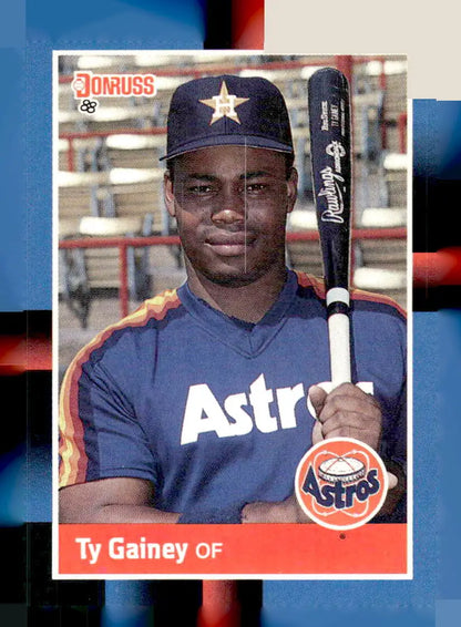 Vintage Gainey baseball card featuring Ty Gainey of the Houston Astros from 1988 Donruss