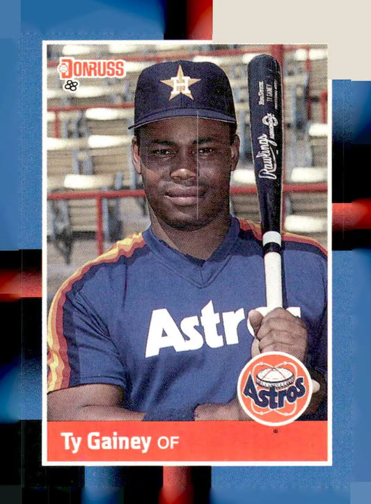 Vintage Gainey baseball card featuring Ty Gainey of the Houston Astros from 1988 Donruss