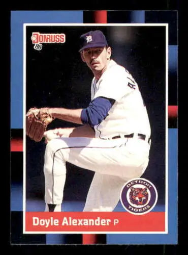 Doyle Alexander baseball card 1988 Donruss #584 with original gloss and Near Mint condition