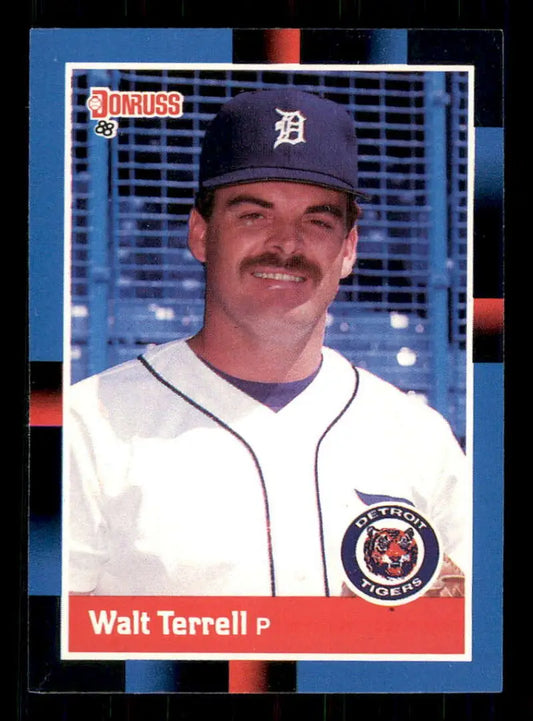1988 Donruss #91 Walt Terrell baseball card of Detroit Tigers pitcher in home uniform