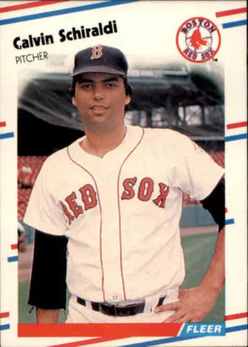1988 Fleer #365 Calvin Schiraldi baseball card with original gloss, Red Sox collectible