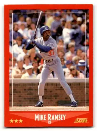 1988 Score #267 Mike Ramsey Los Angeles Dodgers Baseball Card Original Gloss EX/NM
