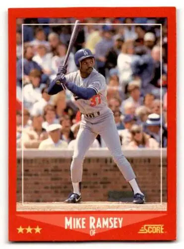 Mike Ramsey Los Angeles Dodgers baseball card with original gloss 1988 Score #267