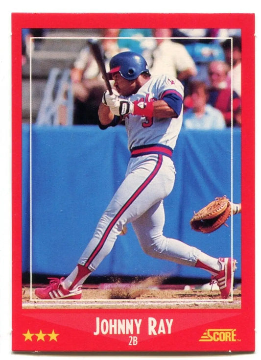 Johnny Ray baseball card from 1988 Score with wrong back Bill Wegman #296 trading cards