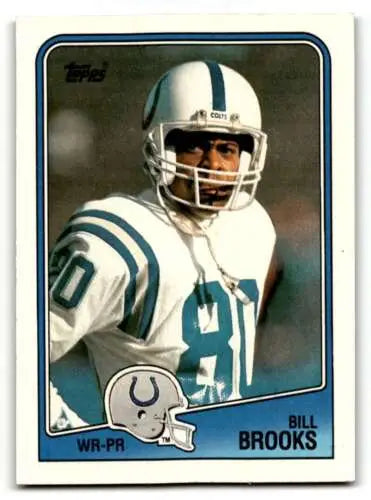 Bill Brooks Indianapolis Colts football card with original gloss from 1988 Topps