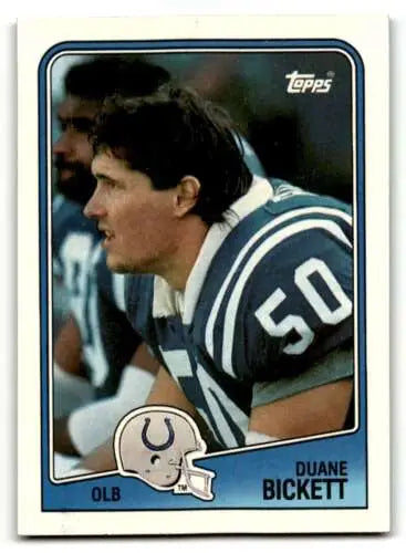 1988 Topps #128 Duane Bickett Indianapolis Colts football card with original gloss