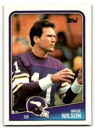Wade Wilson Minnesota Vikings football card featuring original gloss, 1988 Topps #147