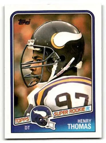 Original gloss 1988 Topps #156 Henry Thomas Minnesota Vikings Football Card EX/NM