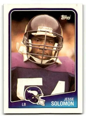 Original gloss 1988 Topps #159 Jesse Solomon Minnesota Vikings football card EX/NM