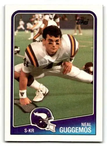 1988 Topps #161 Neal Guggemos Minnesota Vikings Football Card with original gloss