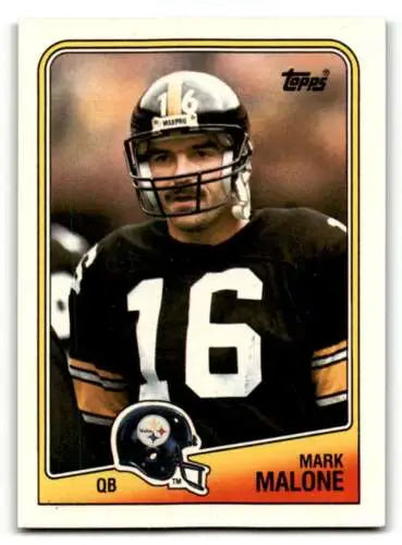 Mark Malone Pittsburgh Steelers football card with original gloss from 1988 Topps