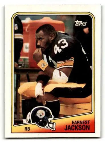 Original gloss Earnest Jackson Pittsburgh Steelers football card from 1988 Topps