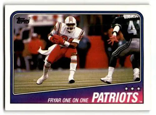 1988 Topps Patriots Team Leaders trading card featuring Irving Fryar with original gloss